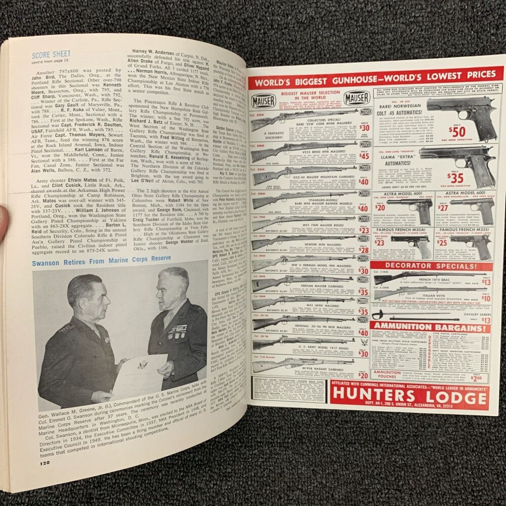 Vintage The American Rifleman Magazine May 1966 WWII Hunting Firearms WW2 - Picture 5 of 9